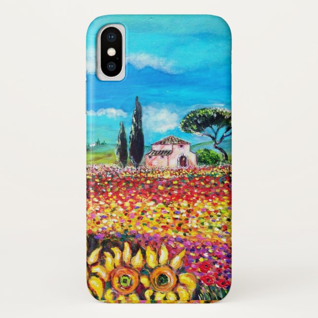 FLORA IN TUSCANY/ Fields ,Poppies and Sunflowers Case-Mate iPhone Case (Back)