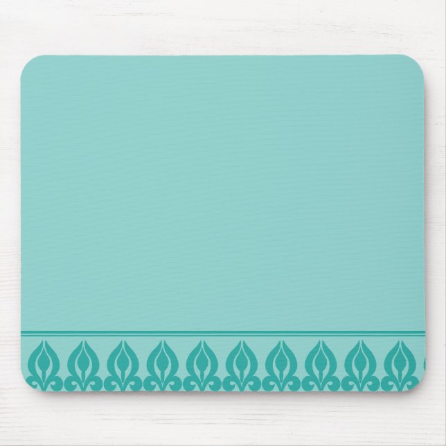 Flora Mousepad-Teal/Teal Mouse Pad (Front)