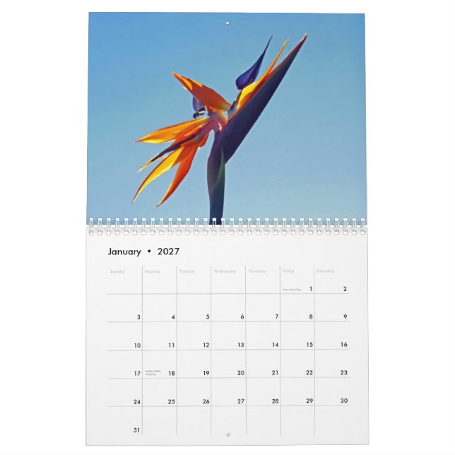 Flora of Hawai'i Calendar (Jan 2027)