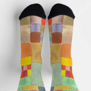 Flora on Sand by Paul Klee, Abstract Art  Socks