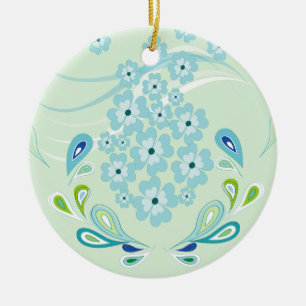flora pattern ceramic ornament