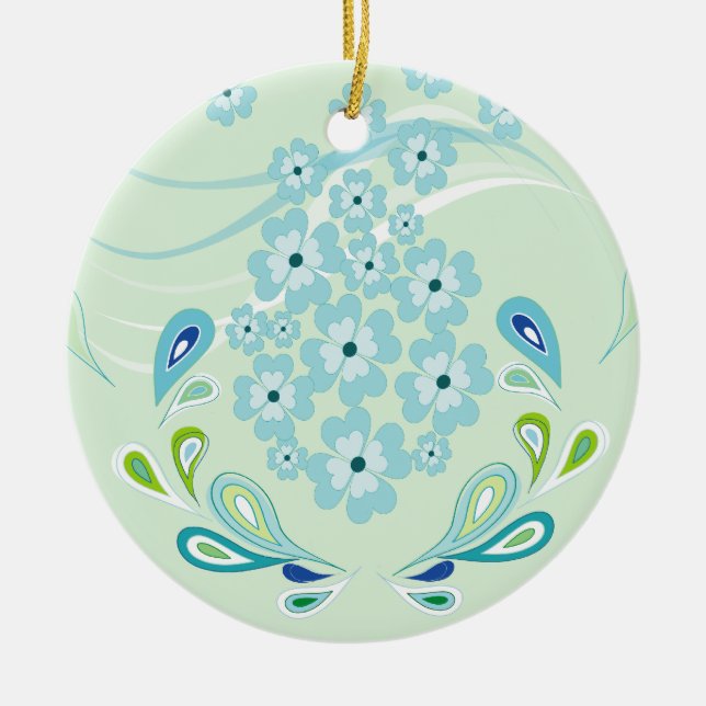 flora pattern ceramic ornament (Front)