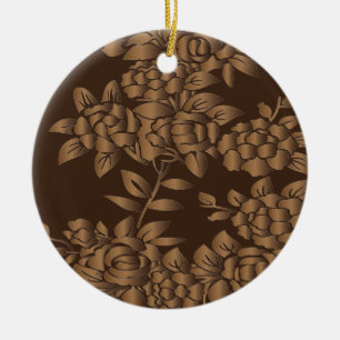 flora pattern ceramic ornament