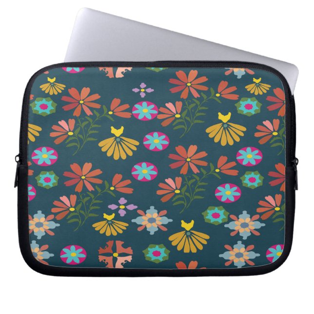 flora pattern laptop sleeve (Front)