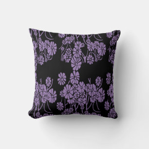 Flora pattern throw pillow