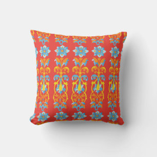 flora pattern throw pillow
