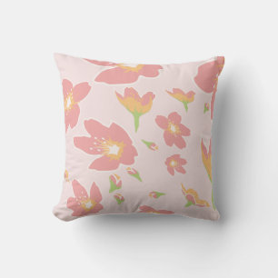 Flora patterns throw pillow