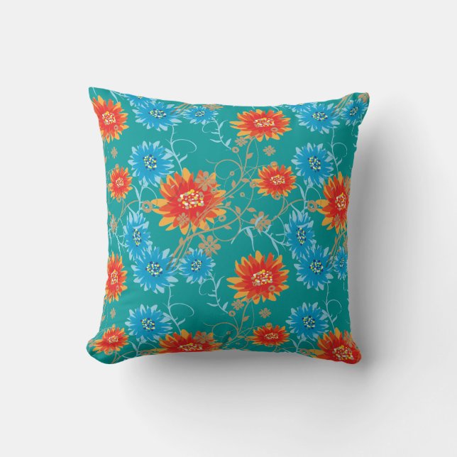 Flora patterns throw pillow (Front)