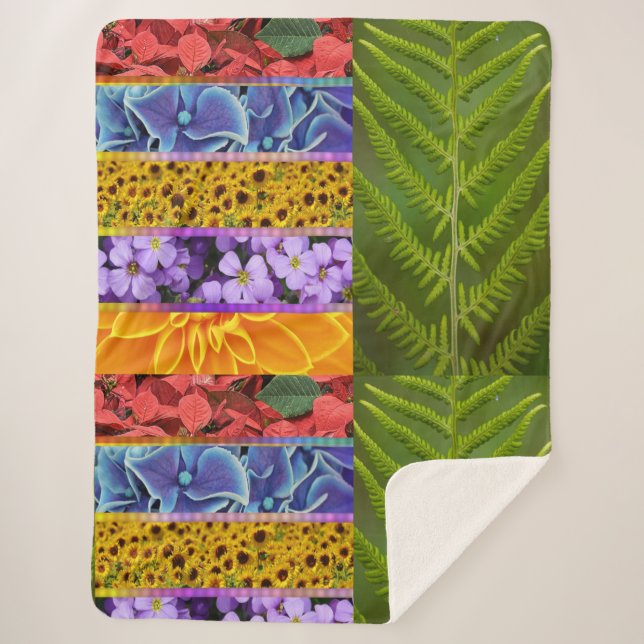 flora tiles sherpa blanket (Front)