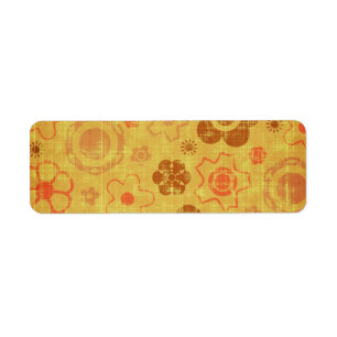 FLORAL17 RETRO ORANGES TAN BURNT TEXTUR DÉTRUIT