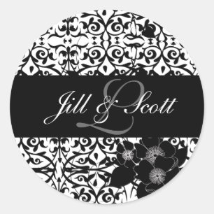 floral3 classic round sticker