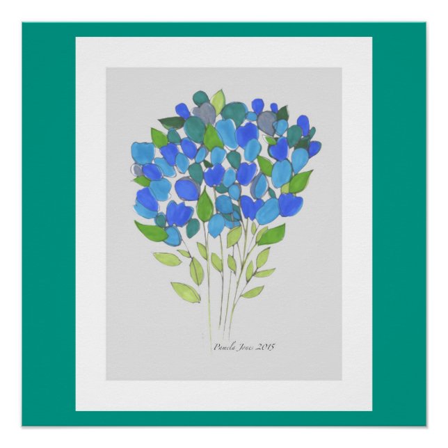 Floral #02 20" x 20" Poster parfait (Devant)