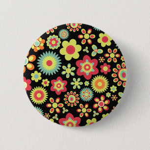 Floral 100113 2 inch round button