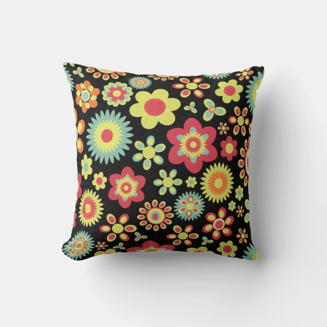 Floral 100313 throw pillow (Front)