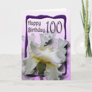 Floral 100th Birthday Congratulations Card