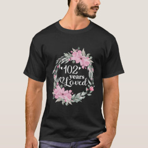 Floral 102 Bday 102Nd T-Shirt