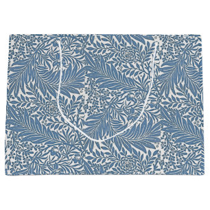 Floral 19th Century Pattern Blue on White Backgrou Large Gift Bag