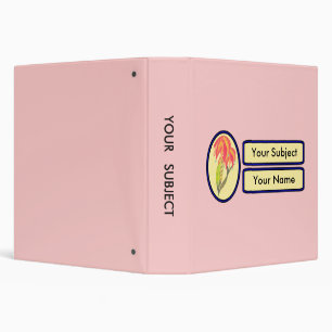 Floral. 1.5 in. Personalized 3-Ring Avery Binder