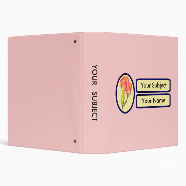 Floral. 1.5 in. Personalized 3-Ring Avery Binder (Background)