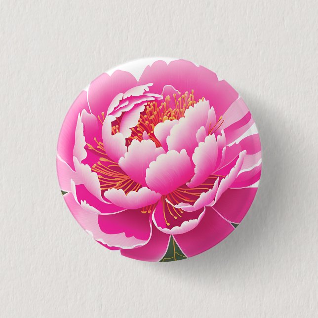 Floral 1 Inch Round Button (Front)