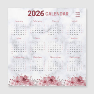 Floral 2026 Purple Flower Design with Custom Logo