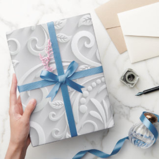 Floral 30 Inches * 60 Feet Glossy Wrapping Paper