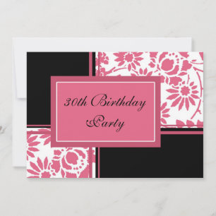 Floral 30th Birthday Party Invitations