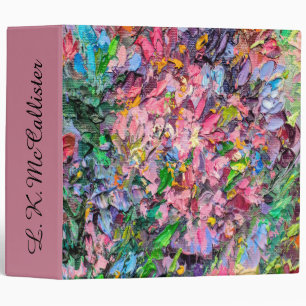 Floral  3 Ring Binder - See Back