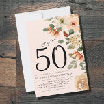 Floral 50th Birthday  Thank You Card<br><div class="desc">Say thank you to those who celebrated your 50th birthday with you. this vibrant design features colourful flowers with a modern twist. Every detail can be customized to create the perfect look for your event.</div>