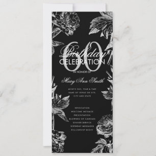 Floral 60e Anniversaire Programme Silver Black Men