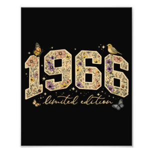 Floral 60th Birthday Limited Edition 1966 Photo Print