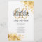 Floral 60th Birthday Program Gold w/ Menu