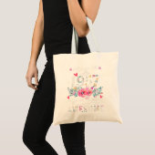 Floral 65th birthday gifts for women, Made In 1957 Tote Bag (Front (Product))