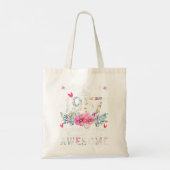 Floral 65th birthday gifts for women, Made In 1957 Tote Bag (Back)