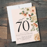 Floral 70th Birthday  Thank You Card<br><div class="desc">Say thank you to those who celebrated your 70th birthday with you. this vibrant design features colourful flowers with a modern twist. Every detail can be customized to create the perfect look for your event.</div>