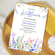Floral A Little Wildflower Baby Shower 