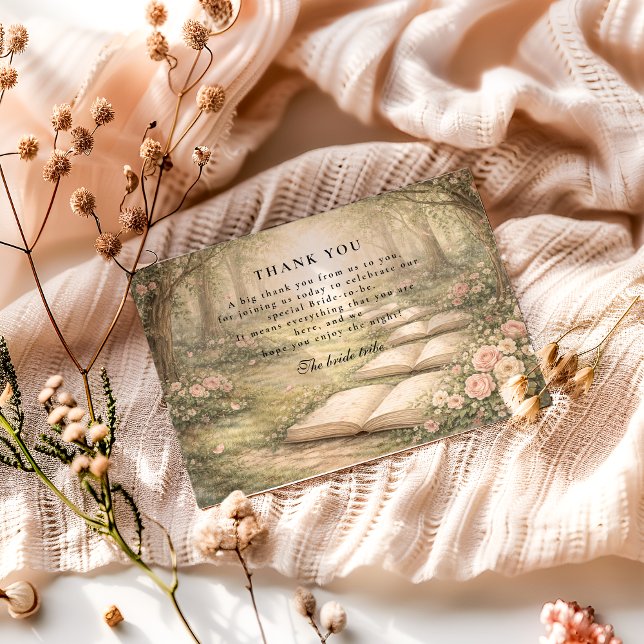 Floral A New Chapter Bridal Shower Thank You Card (Creator Uploaded)