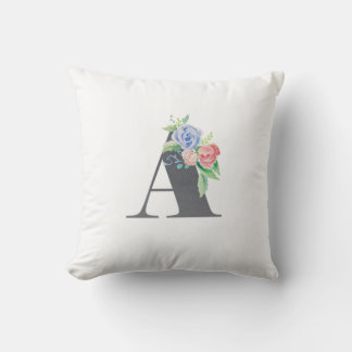 Floral A Throw Pillow
