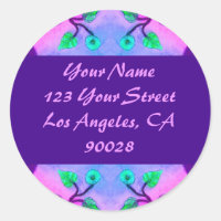 Floral Abstract address label