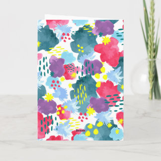 Floral Abstract  Card