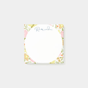 Floral & Abstract Circle Post-it Notes