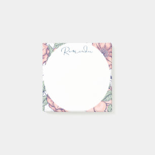Floral & Abstract Circle Post-it Notes