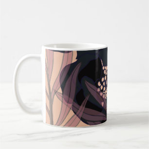 Floral abstract elegance, artistic background. coffee mug