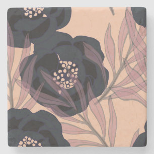 Floral abstract elegance, artistic background. stone coaster