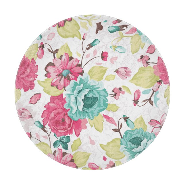 Floral Abstract Elegance Seamless Background. Cutting Board (Front)