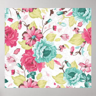 Floral Abstract Elegance Seamless Background. Poster