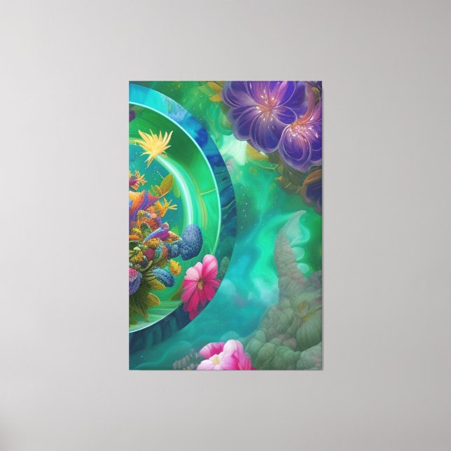 Floral Abstract Garden  Canvas Print (Front)