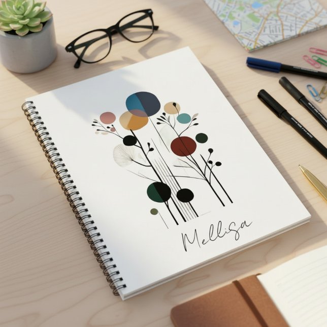 Floral abstract geometrical pattern notebook (Creator Uploaded)