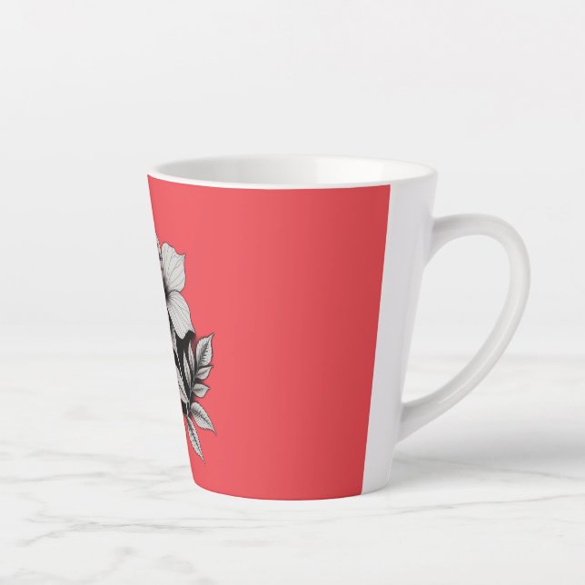 floral abstract latte mug (Right)