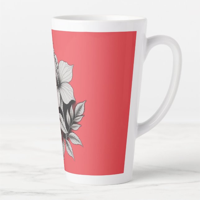 floral abstract latte mug (Right)